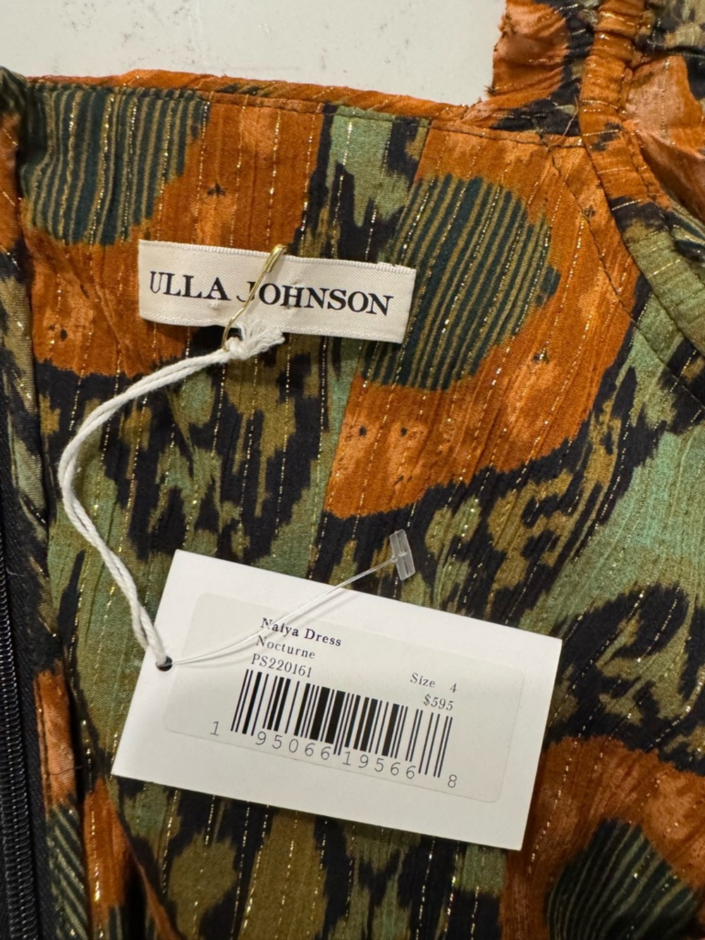 Ulla Johnson Naiya Dress Size 4 Metallic Floral Ruffle Mini NWT - Picture 11 of 13